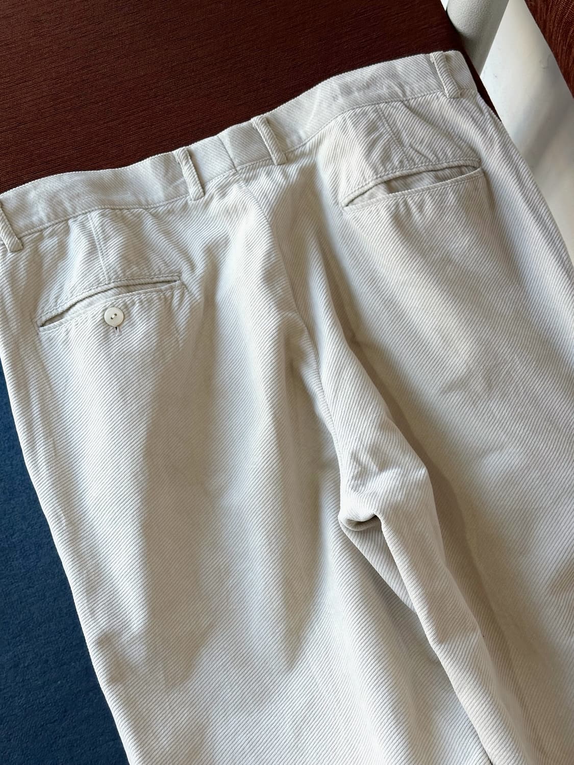 Cord design no tuck wide pants 상품이미지4