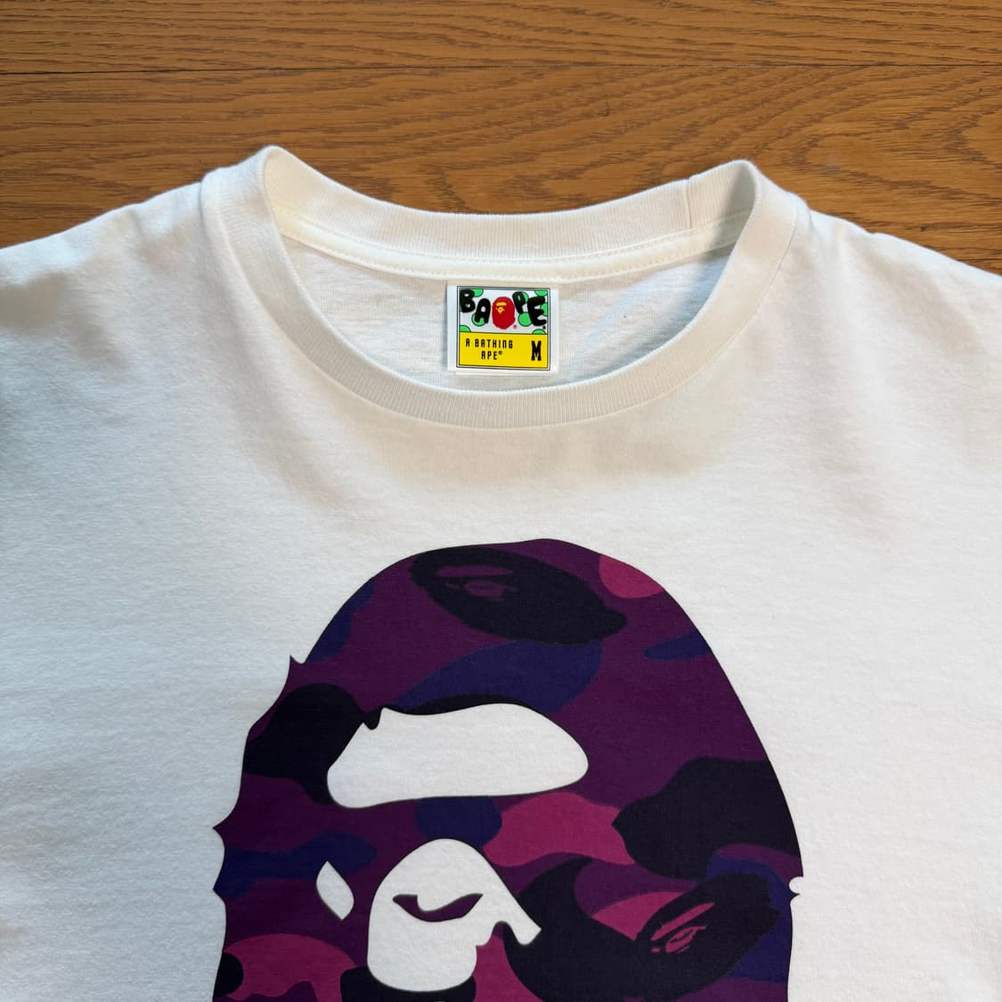 BAPE 카모 바이 베이팅 에이프 퍼플 티셔츠 상품이미지2