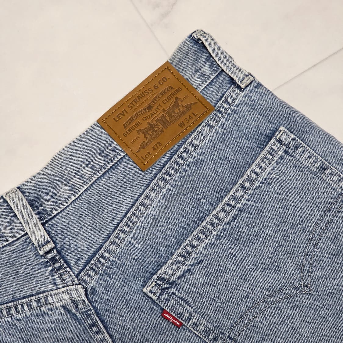 34 리바이스 연청 데님 카고 버뮤다 반바지 상품이미지3