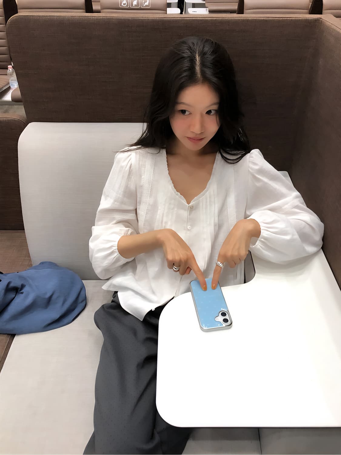 언더비 히그 레이스 셔링 블라우스 새상품 상품이미지6
