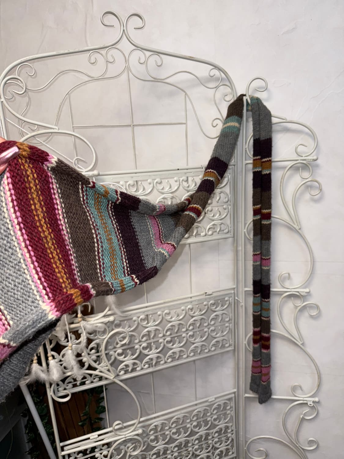 Kookaï stripe wool cardigan muffler set 상품이미지7