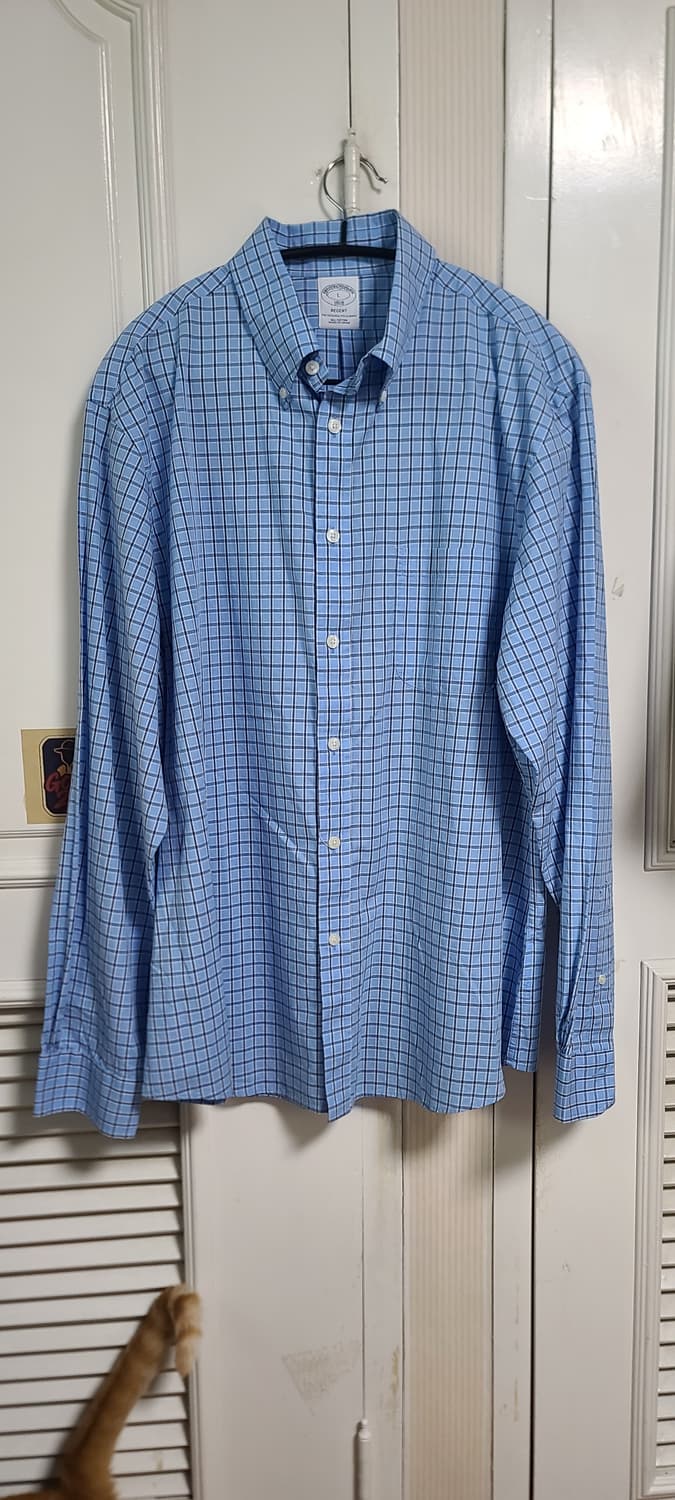 브룩스브라더스 블루 체크 긴팔 셔츠 상품이미지1