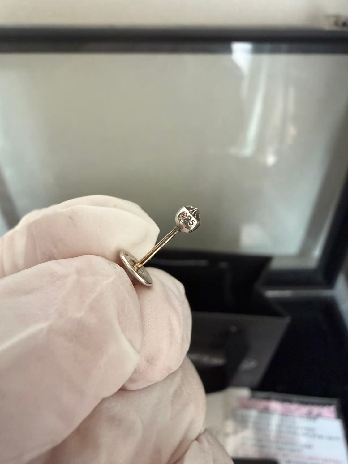 (맨아코) 크롬하츠 미니 크로스볼 이어링 귀걸이 2개 한스룸 상품이미지8