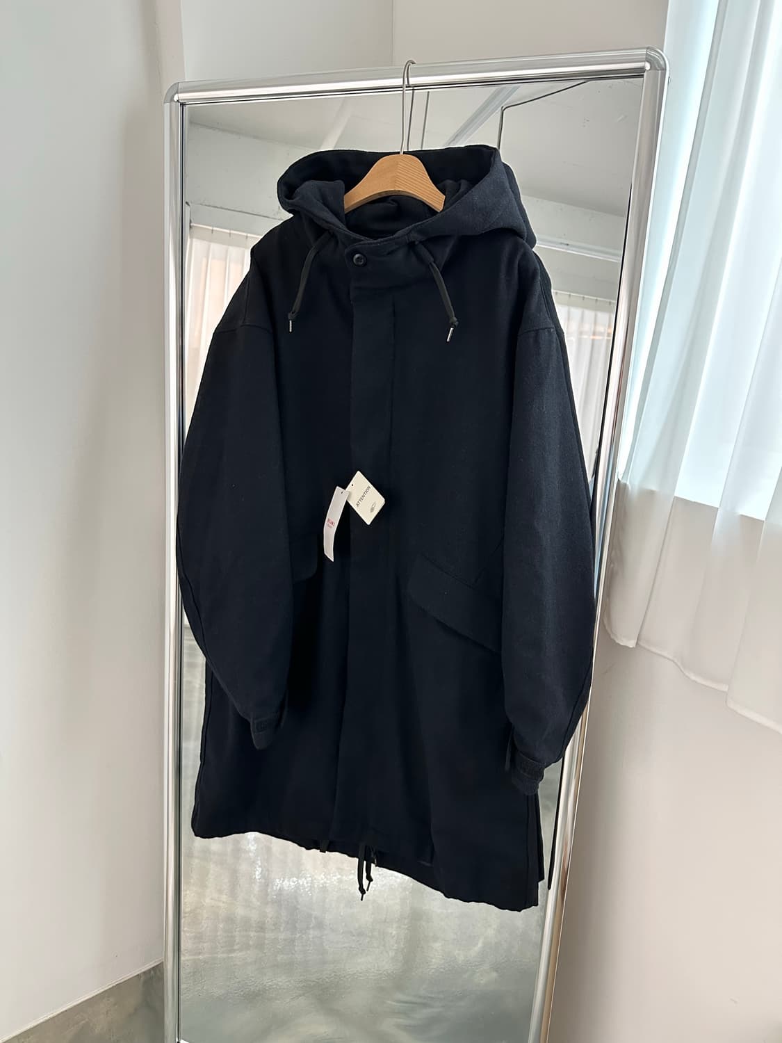 BeAMS 빔즈 울 모즈 코트 M-51 M-65 후드 다크 네이비 L 상품이미지1