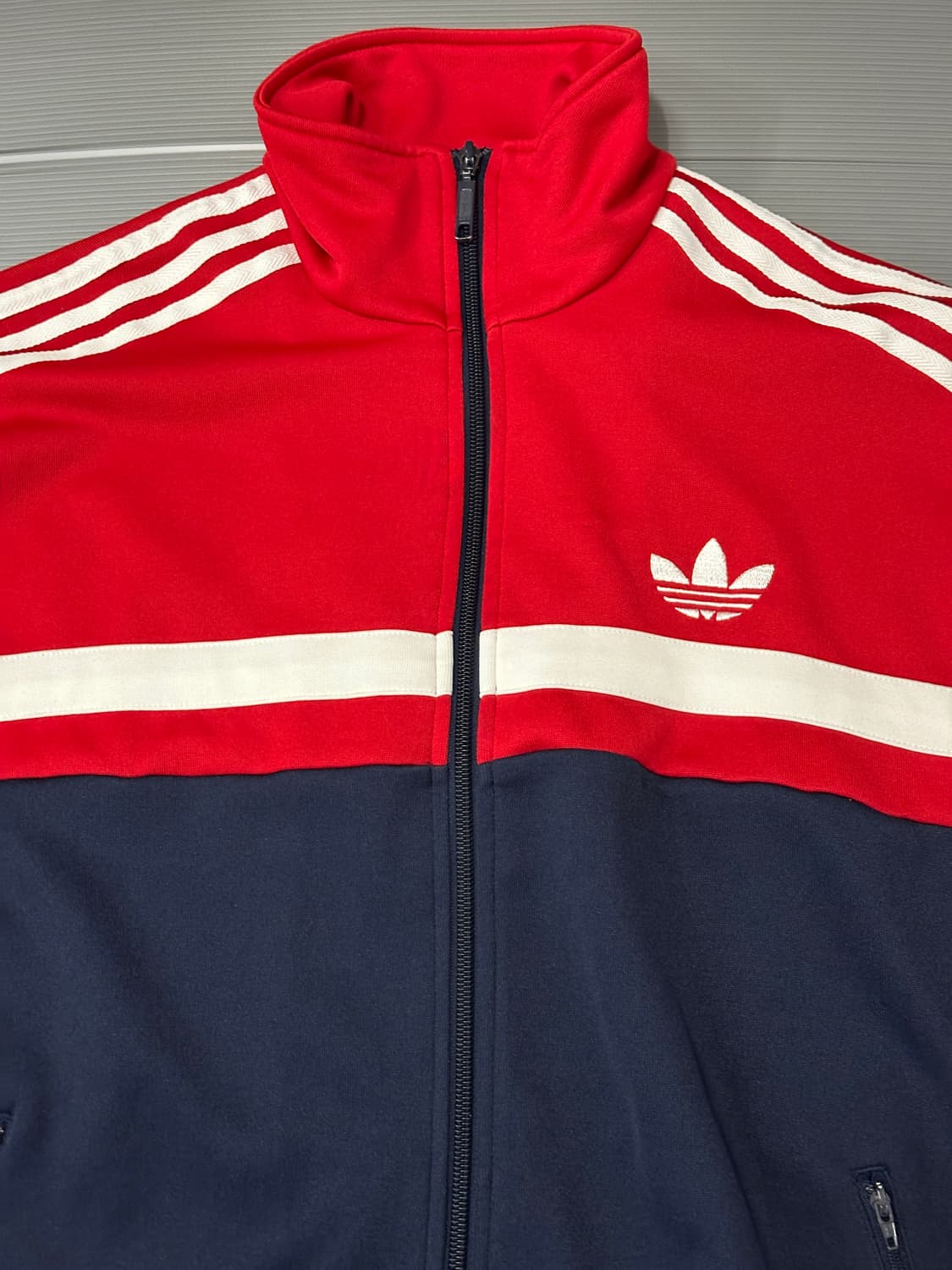 아디다스 트랙탑 져지 레드 네이비 M 상품이미지2