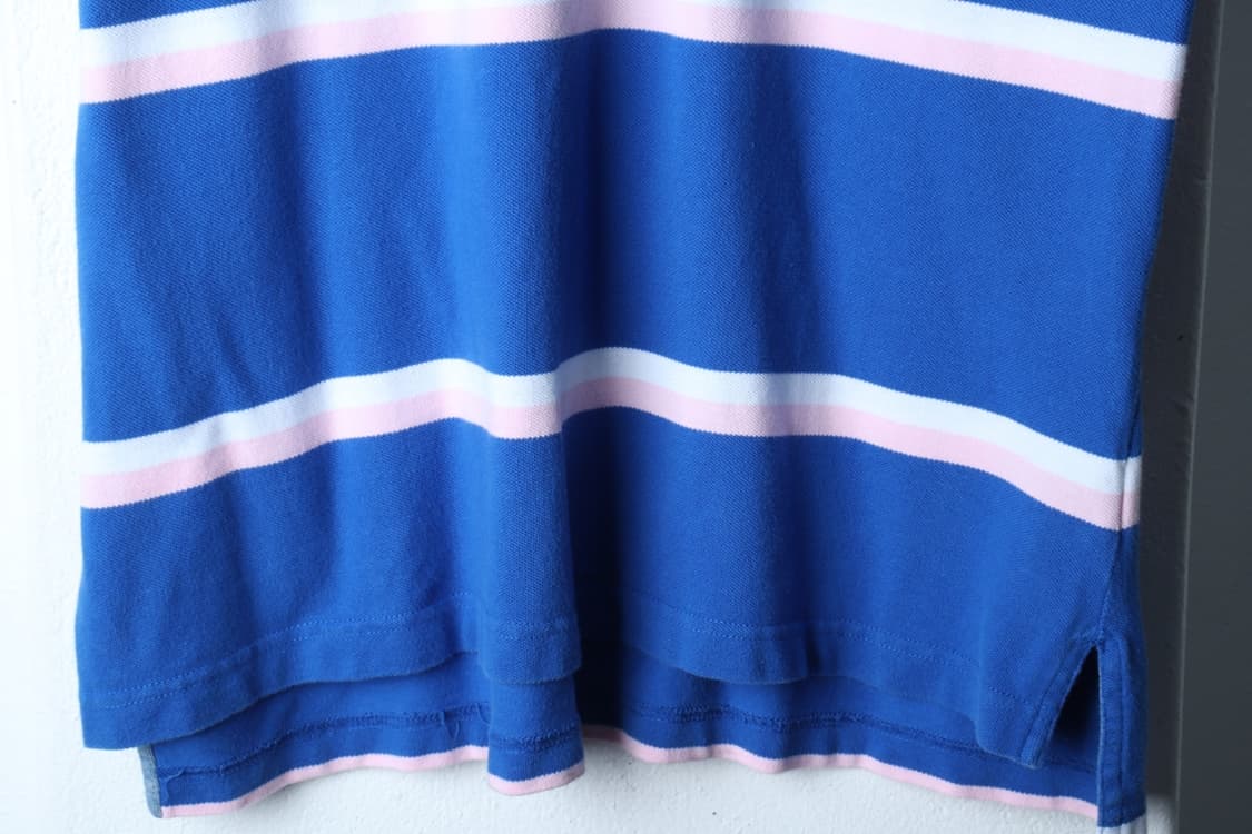 (L-XL) 타미힐피거 반팔 카라 티셔츠 스트라이프 블루-H30289 상품이미지4