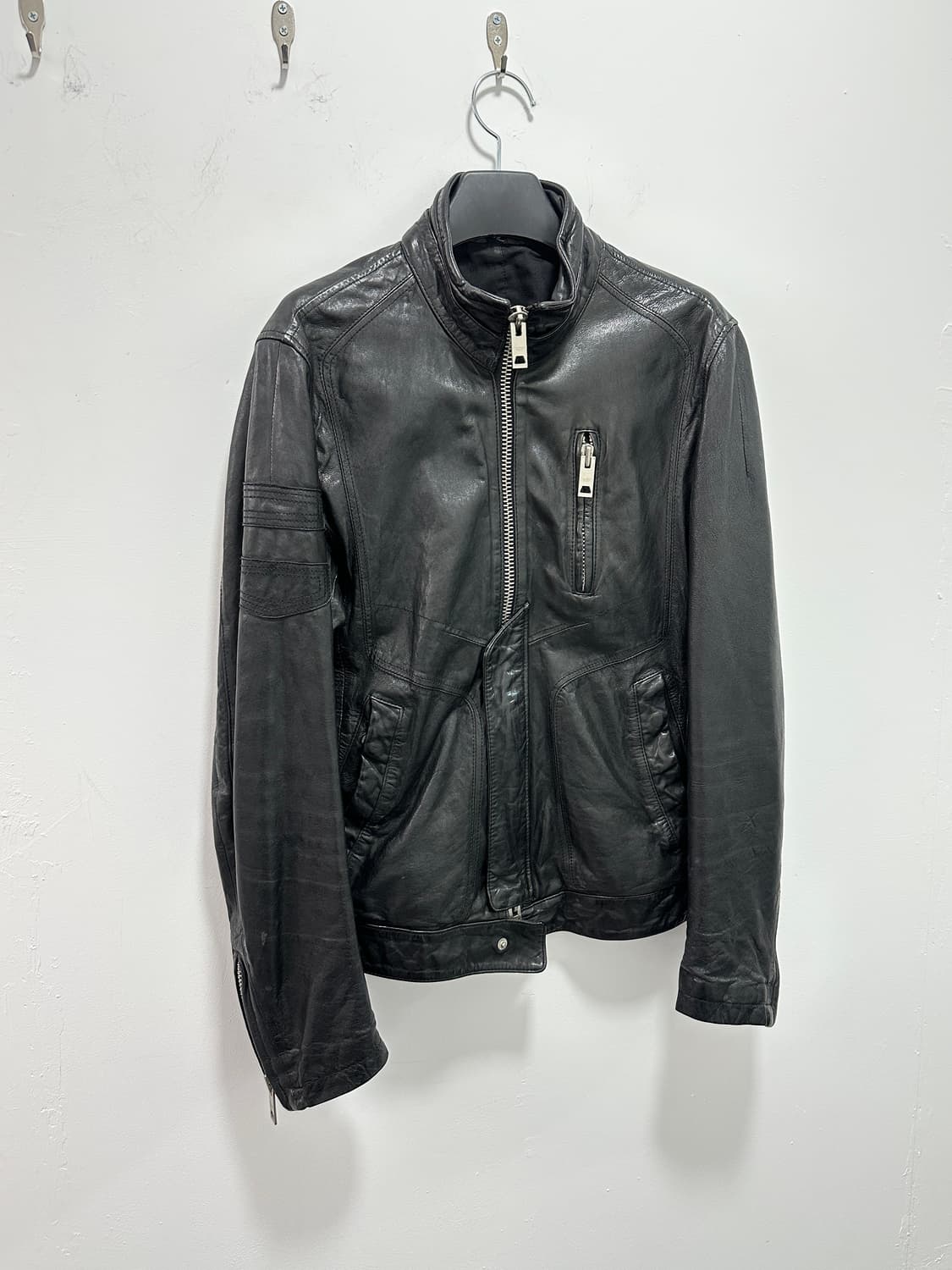 Sheepskin leather gimmick 2way jacket 상품이미지6