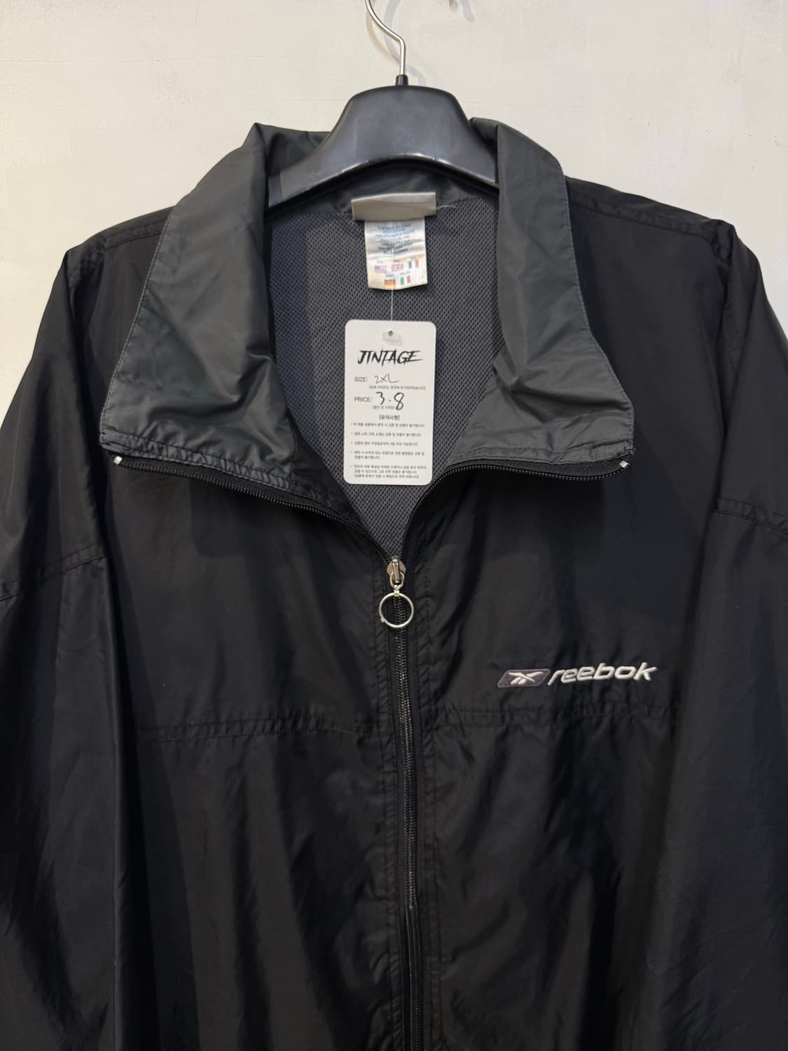리복 블랙 바람막이 상품이미지2