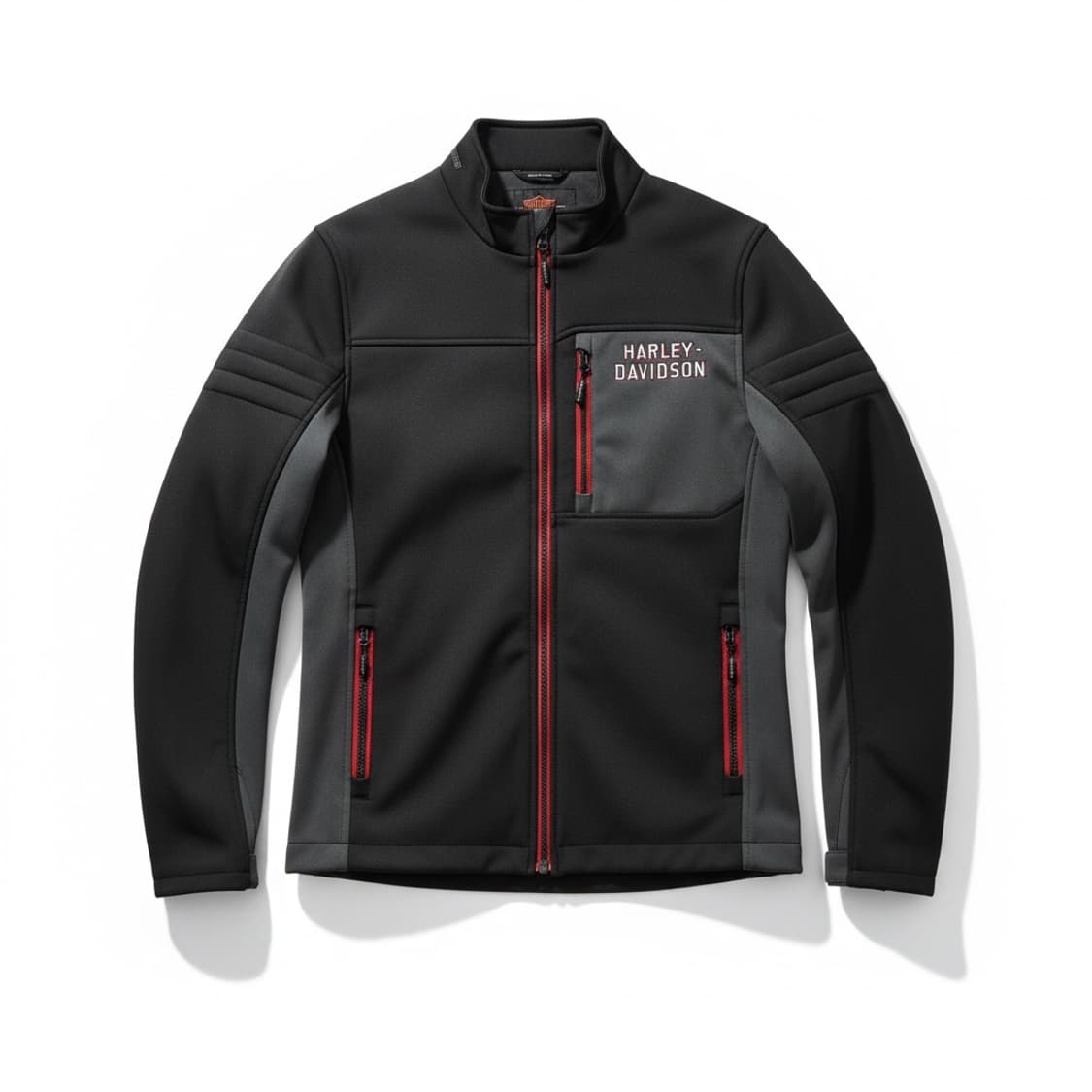 할리데이비슨 소프트쉘 자켓 블랙/레드 XL 상품이미지1