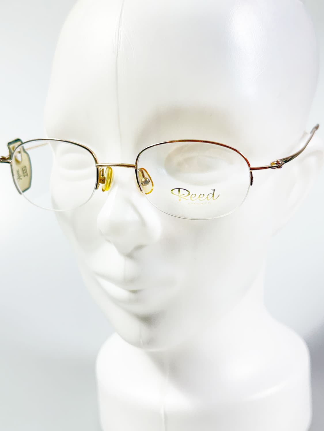 REED EYEWEAR 골드 반무테 스퀘어 빈티지 안경 상품이미지8