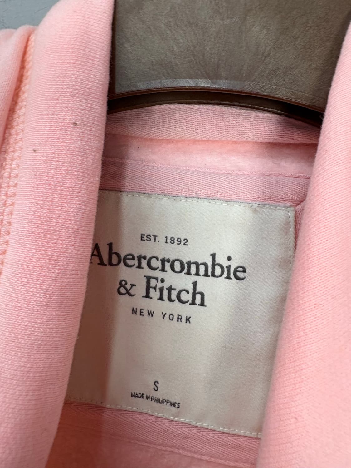 아베크롬비 y2k 글리터 스펠로고 연핑크 후드집업 A2727 상품이미지5