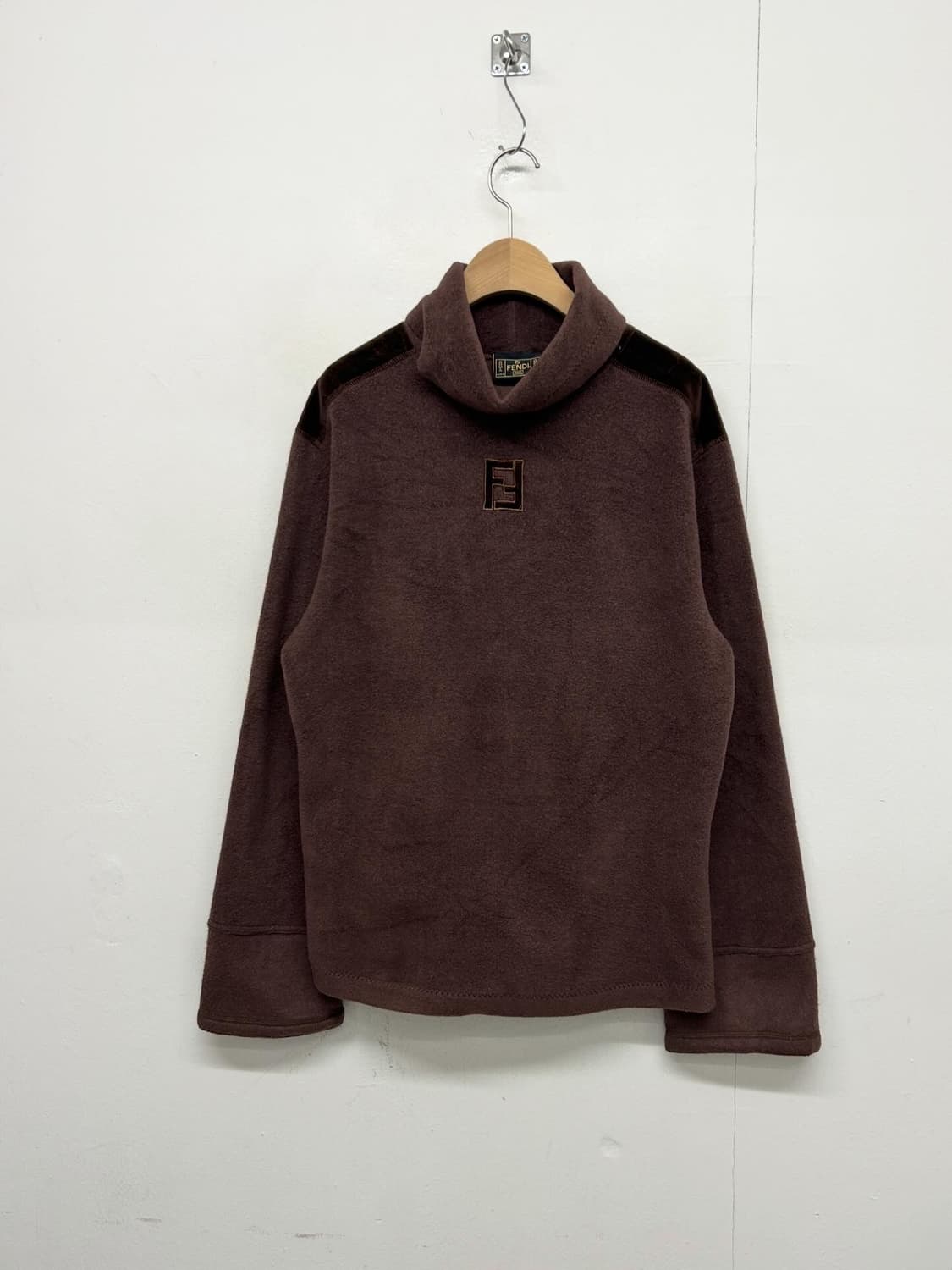 빈티지 펜디 FF 로고 브라운 폴라 플리스 상품이미지1