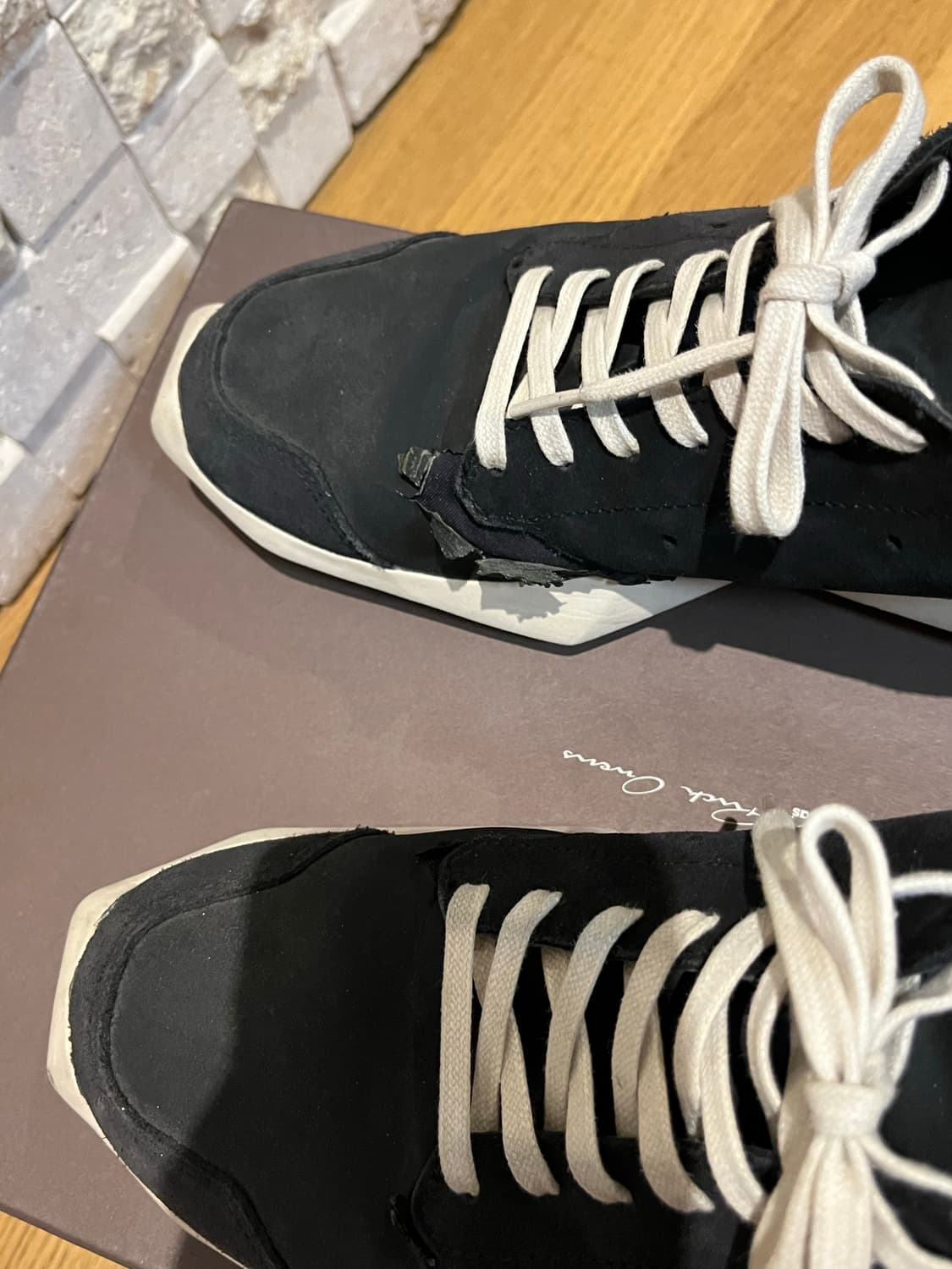 릭오웬스 릭디다스 검흰 테크러너(270) 상품이미지6