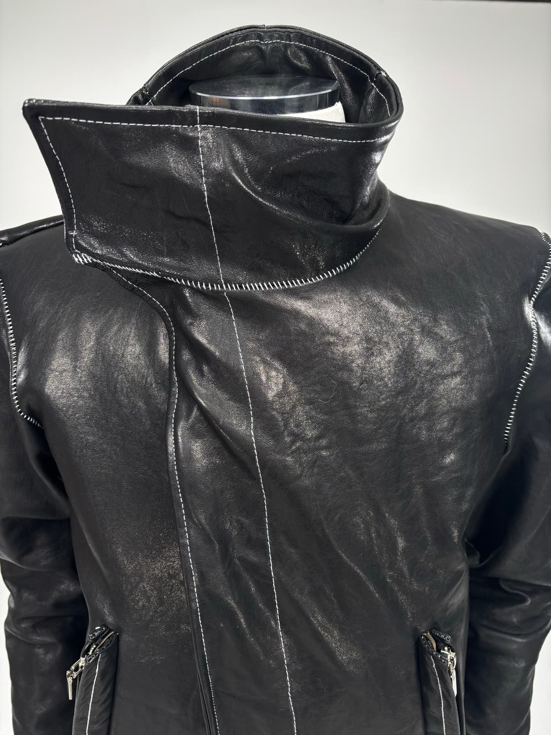 핸드메이드 lamb overlock stitch high jacket 상품이미지6