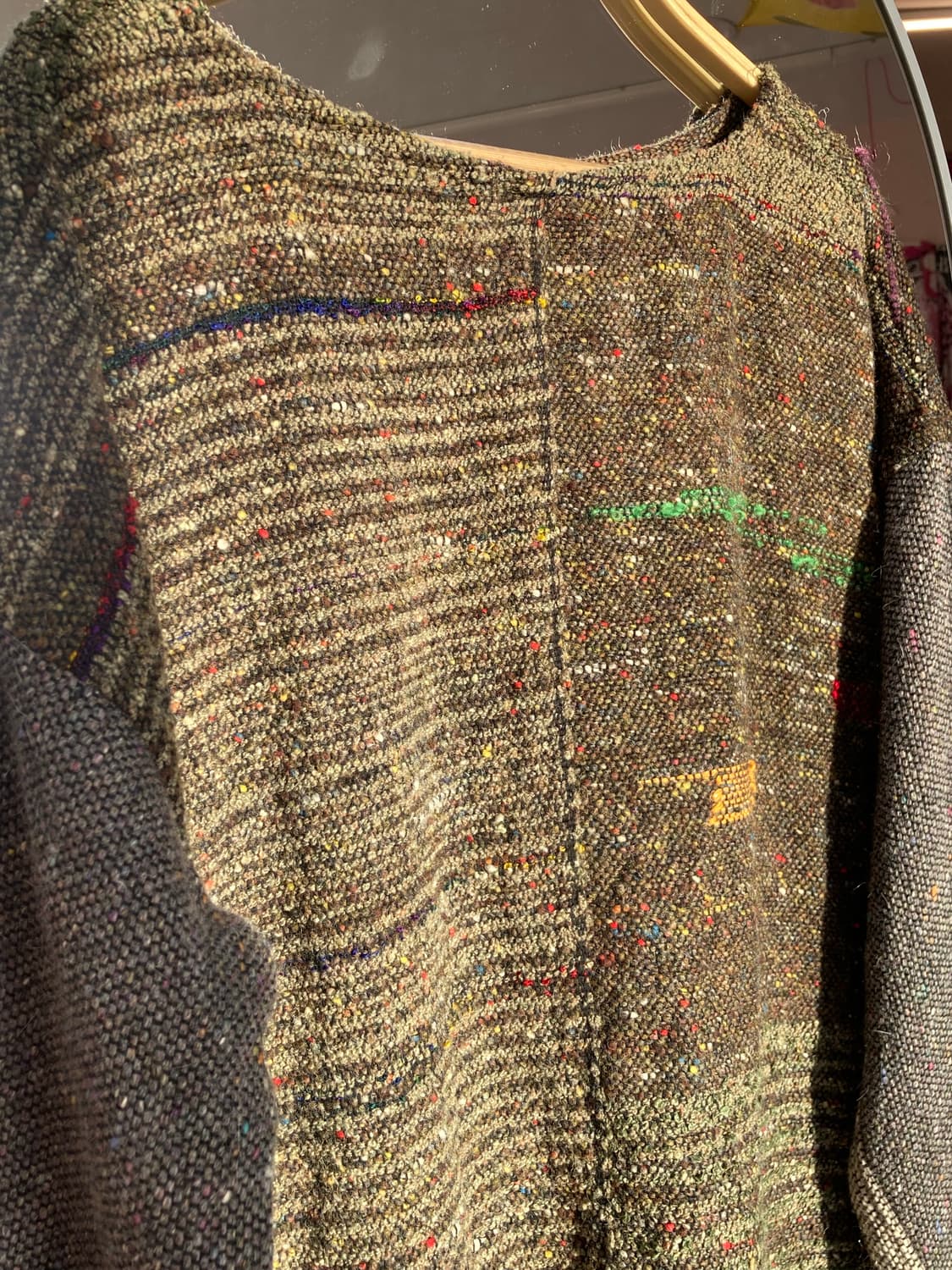 그런지 카키 니트 원피스 상품이미지3