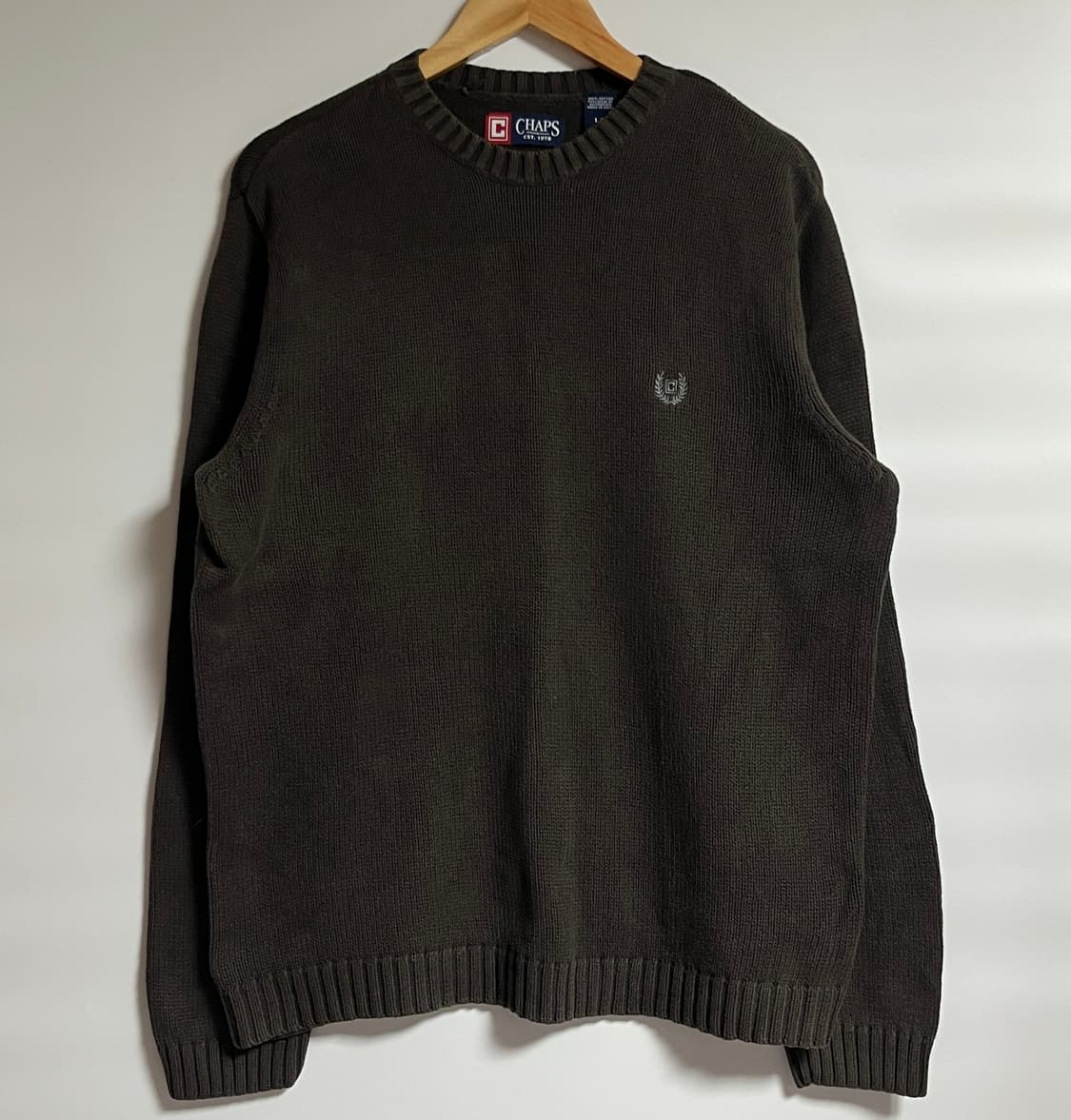 참스 CHAPS 참스 브라운 꽈배기 니트 스웨터 L 상품이미지1