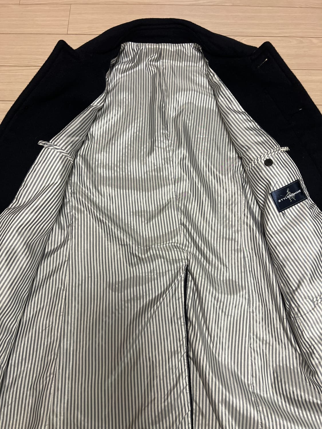 하이엔드 울·캐시미어 혼방 클래식 발마칸 코트 / 네이비 / 50 상품이미지8