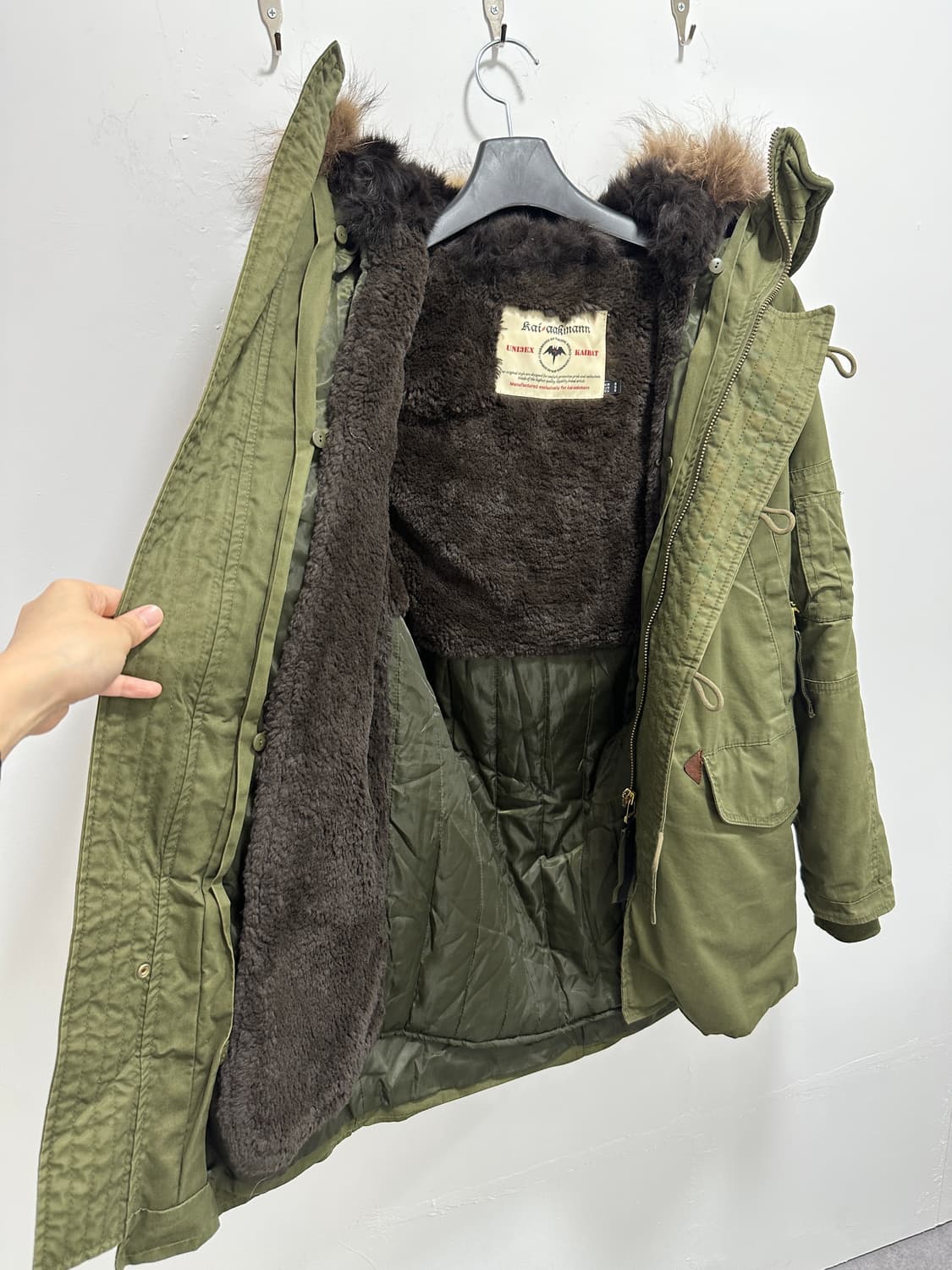 Vintage rabbit raccoon fur field jacket 상품이미지8