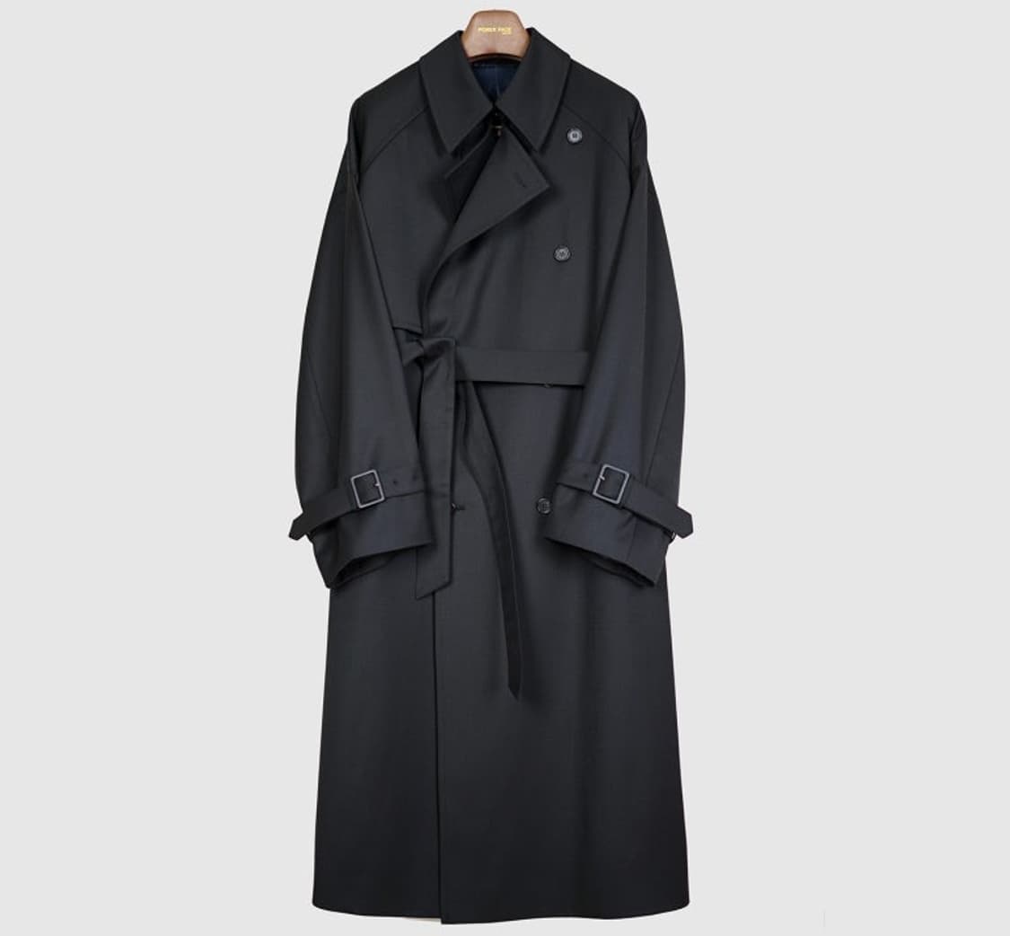 포커페이스 21 F/W 모피어스 트렌치 코트 블랙 46사이즈 상품이미지1