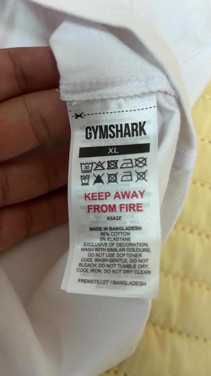 (초창기) 짐샤크 레거시 드랍 암 탱크탑 XL 화이트 상품이미지3