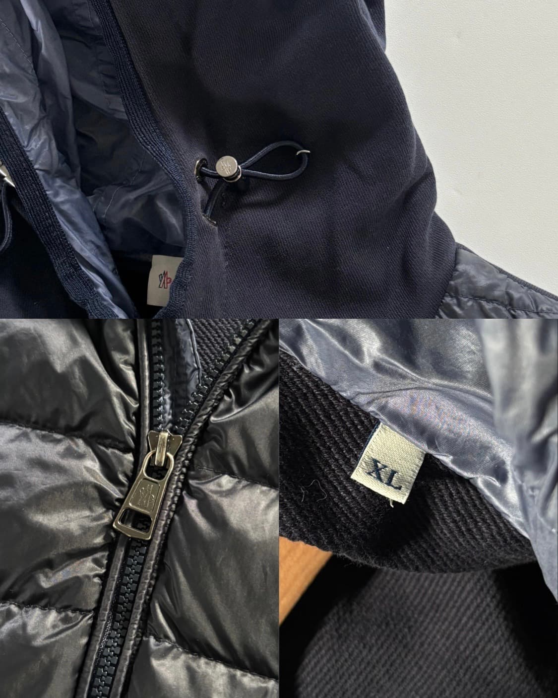 Moncler 몽클레어 네이비 후드 경량 니트 집업 상품이미지8