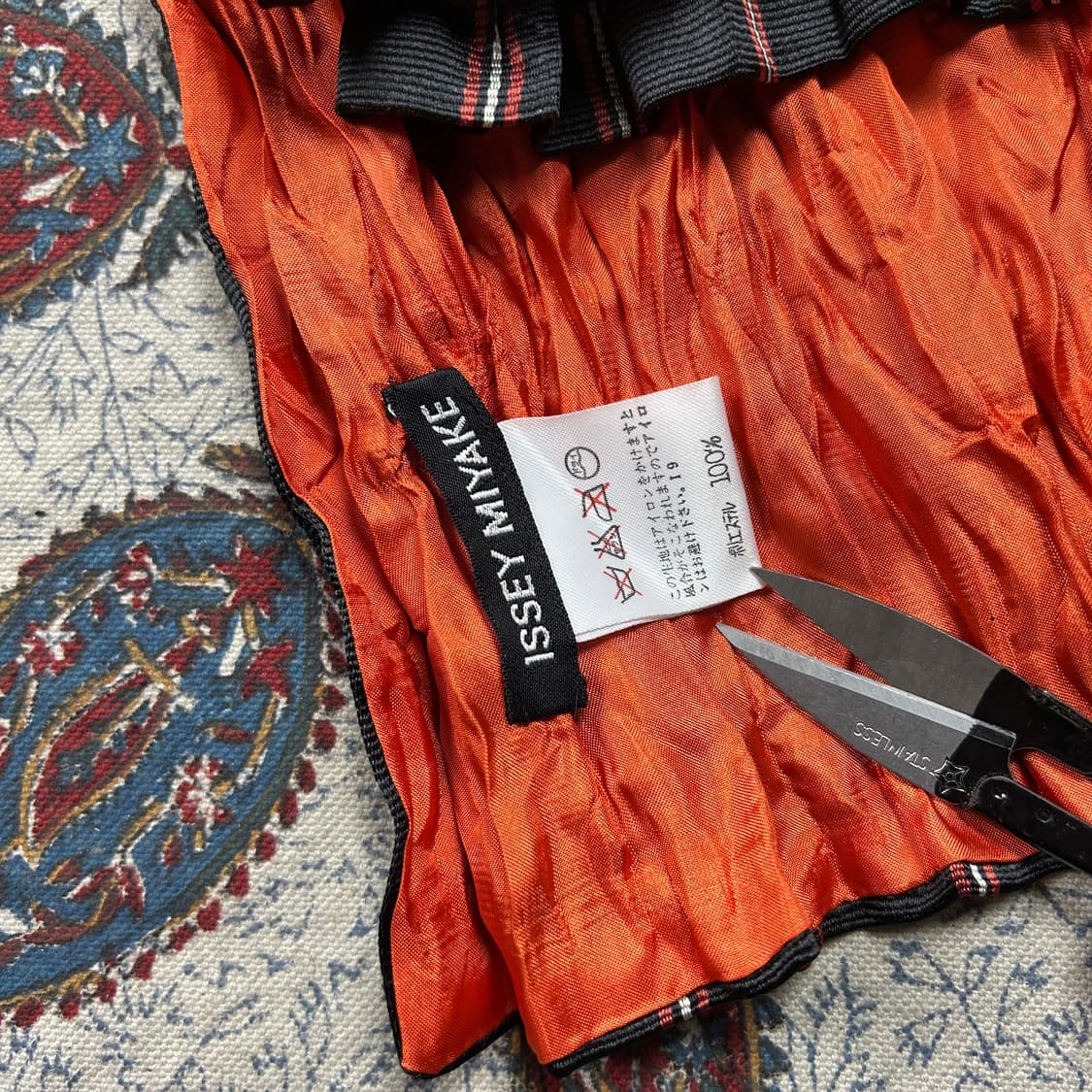 90s 이세이 미야케 리버시블 링클 머플러 상품이미지2