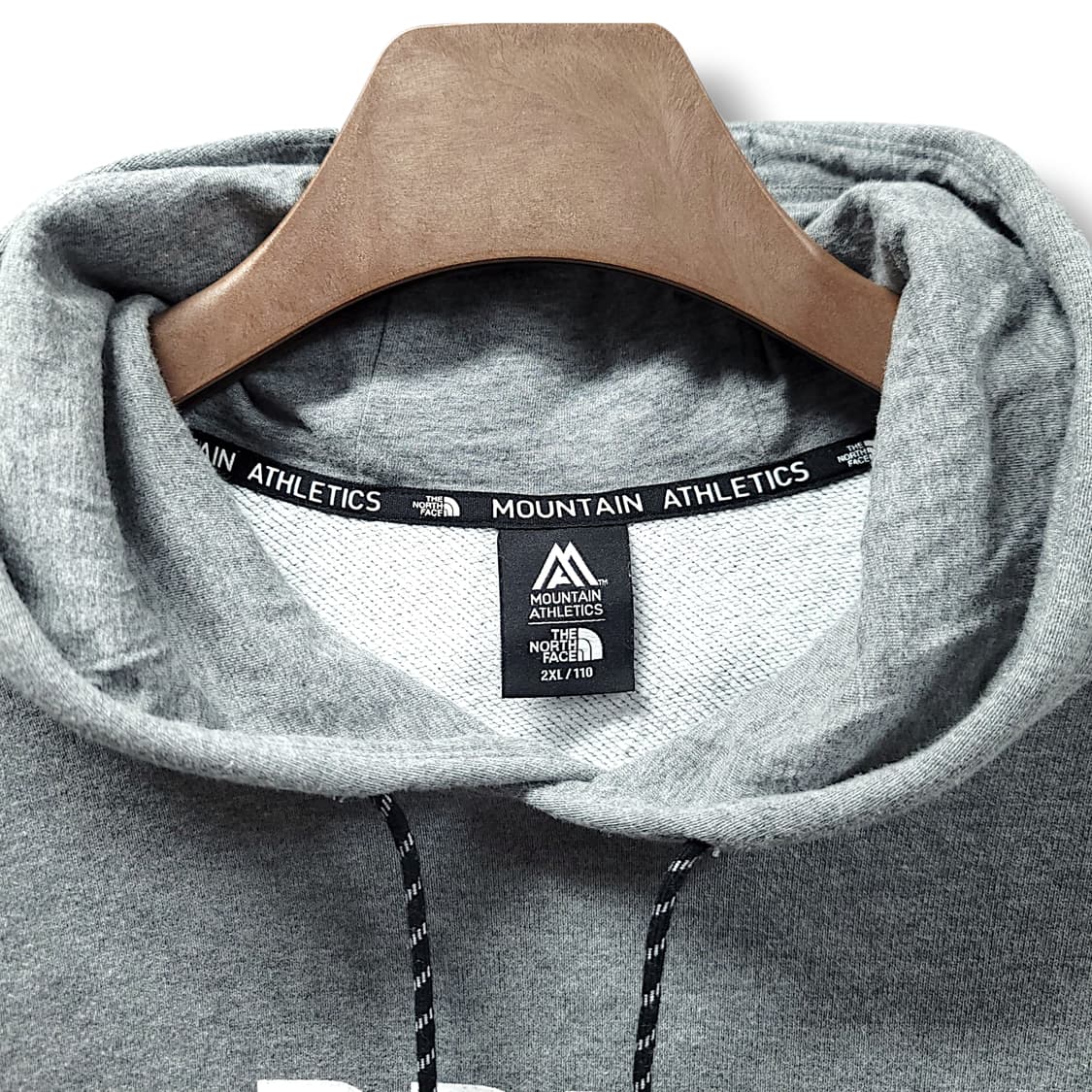 [110/2XL] 노스페이스 그레이 플래그 크루 후드 긴팔 후드 티셔츠 상품이미지8