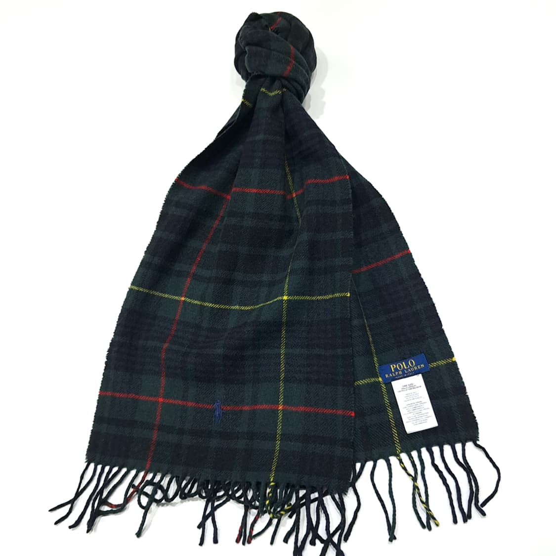 MX524 폴로 00s 이태리판 울 블랙워치 타탄 머플러 목도리 상품이미지2