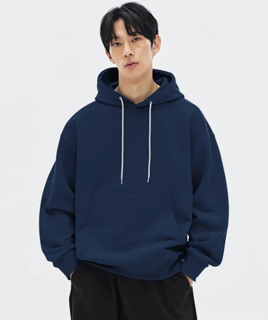 소버먼트 950g 솔리드 후디 잉크 네이비 후드티 상품이미지1