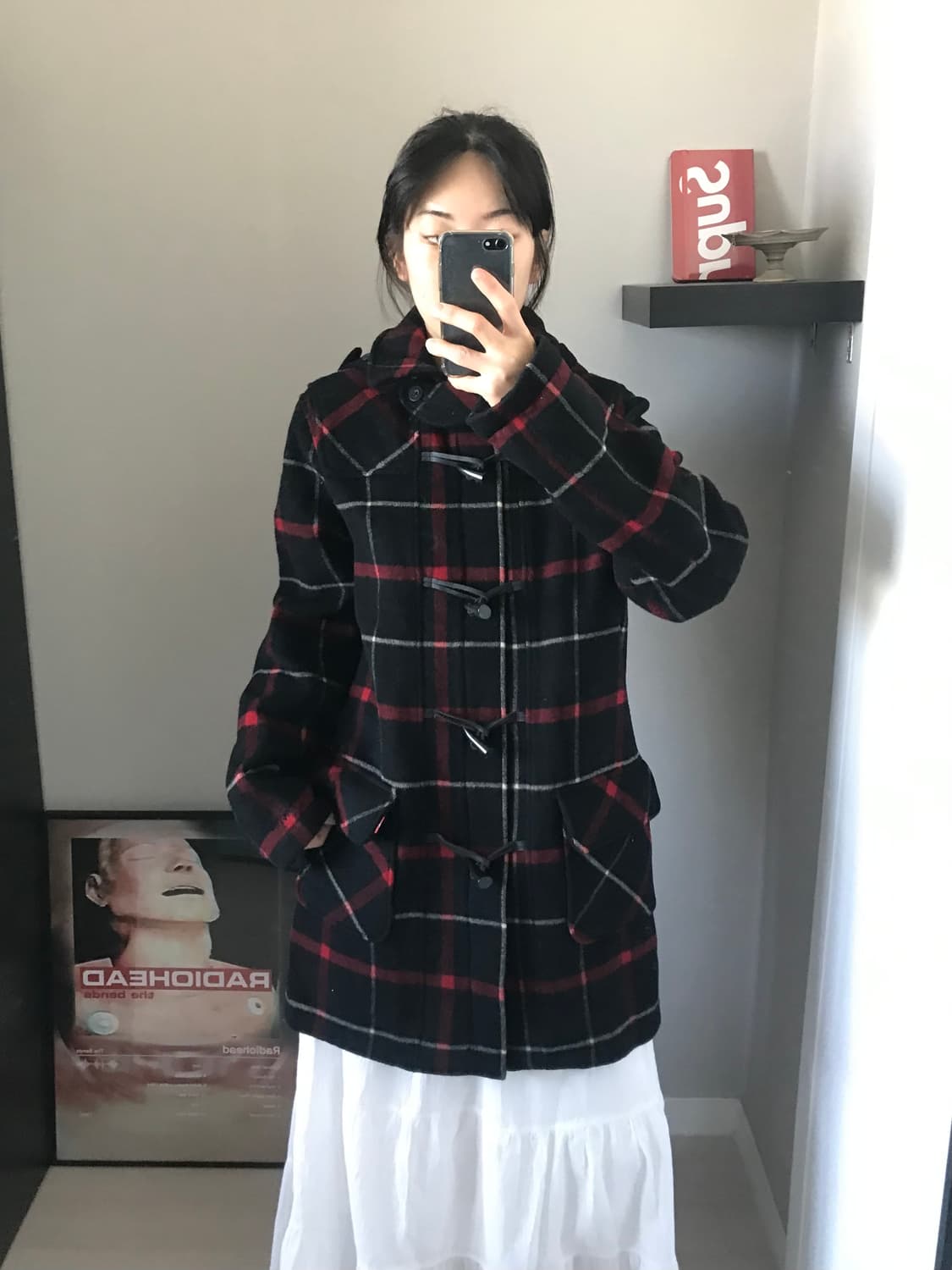 리바이스 레드 탭 체크 떡볶이 코트 상품이미지3