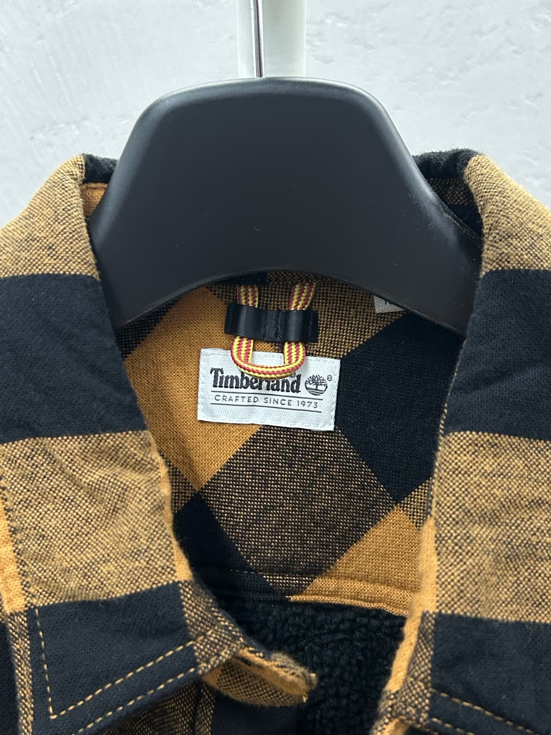 팀버랜드(Timberland) 체크 기모 블랙/머스타드 셔츠 상품이미지5