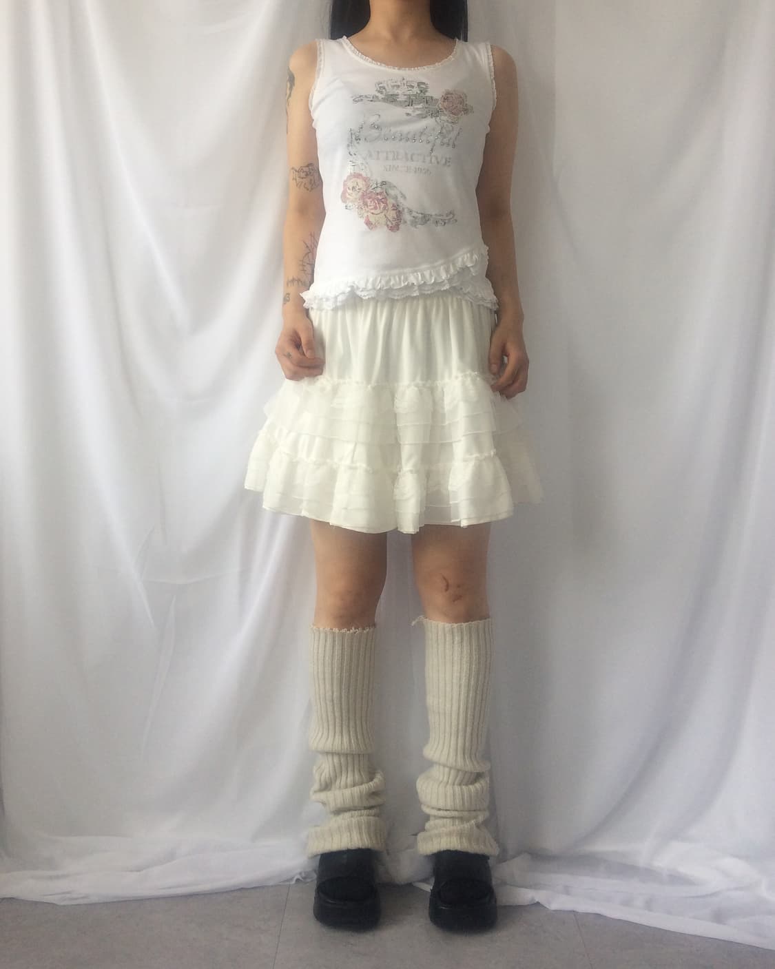 Lace layer mini skirt 상품이미지3