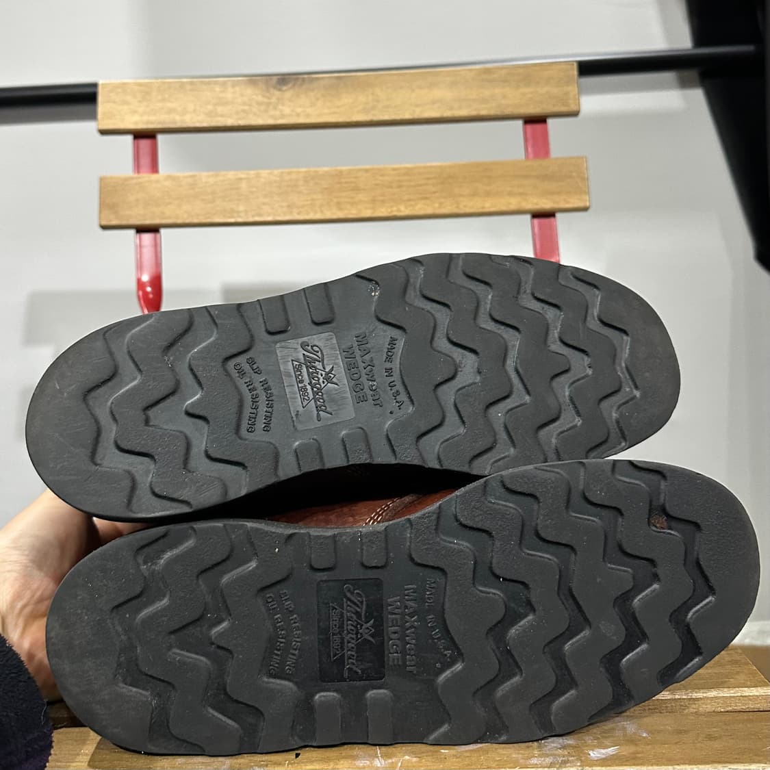 US9 270) 쏘로굿 워커 남성 남자 부추 목토 레더 브라운 상품이미지6