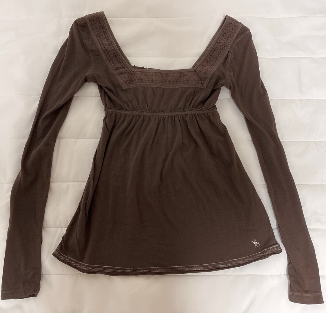 아베크롬비 대장 베이비돌 롱슬리브 브라운 초코 레이스 상품이미지4