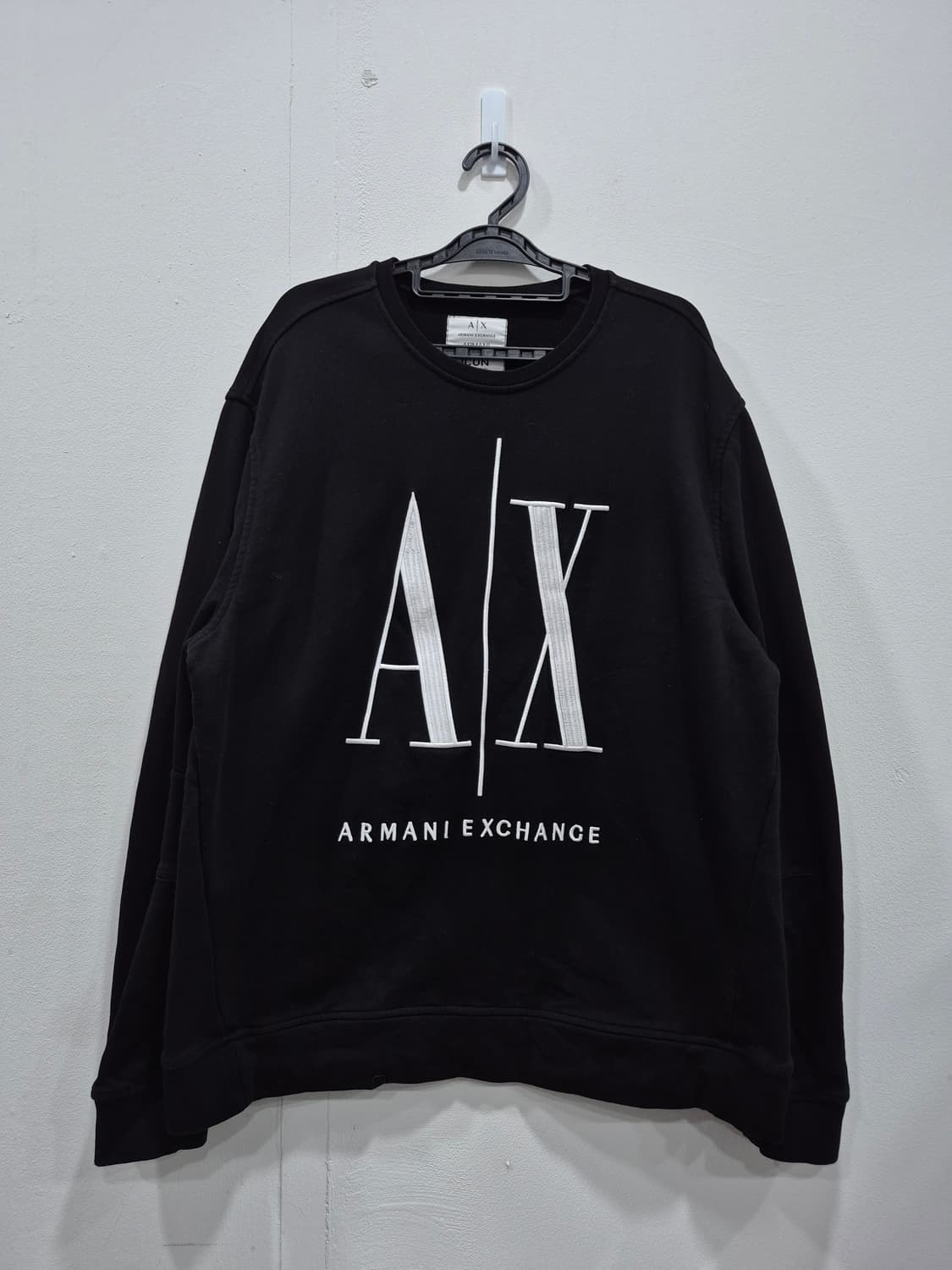 정품 아르마니 익스체인지 블랙 맨투맨 티셔츠 남성 105사이즈 상품이미지1