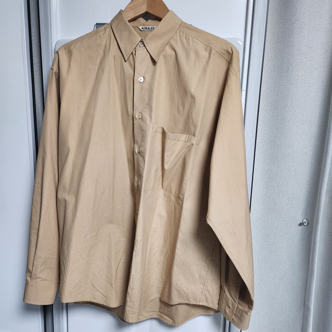 오라리 워시드 핀스 트윌 셔츠 5사이즈 상품이미지1