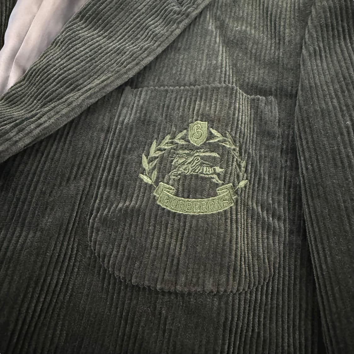 버버리 딥그린 카키 코듀로이 블레이저 자켓 상품이미지7