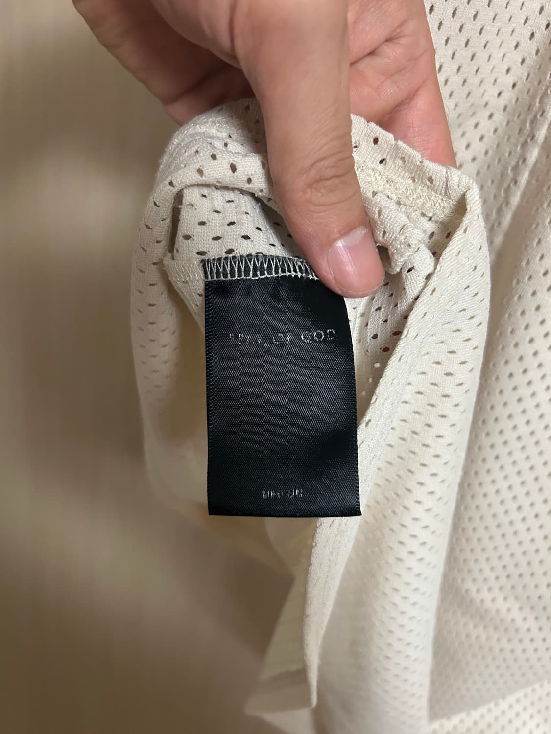 피어오브갓 5th 블랙  메쉬 민소매 티셔츠 상품이미지4