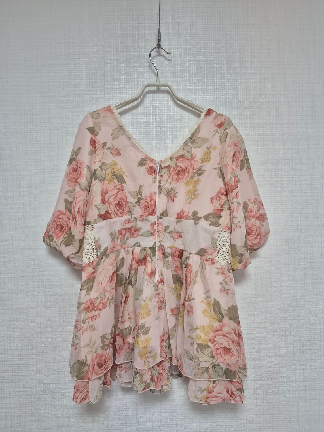 리즈리사 수선품 초고전템 히메갸루 앤틱플라워 핑크 블라우스 상품이미지6