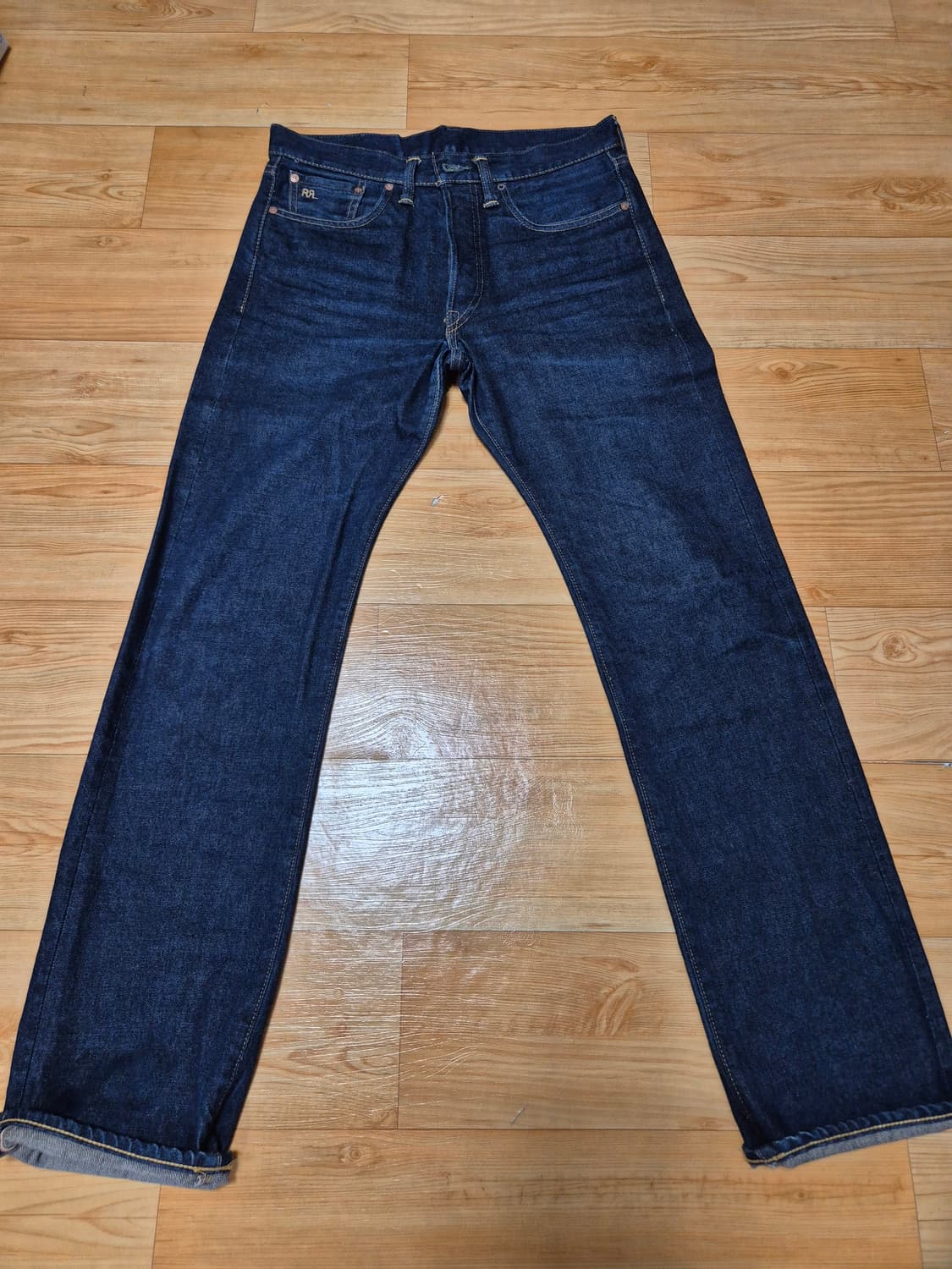 RRL 스트레이트 핏 원스 워시 셀비지 진(31x32) 상품이미지1