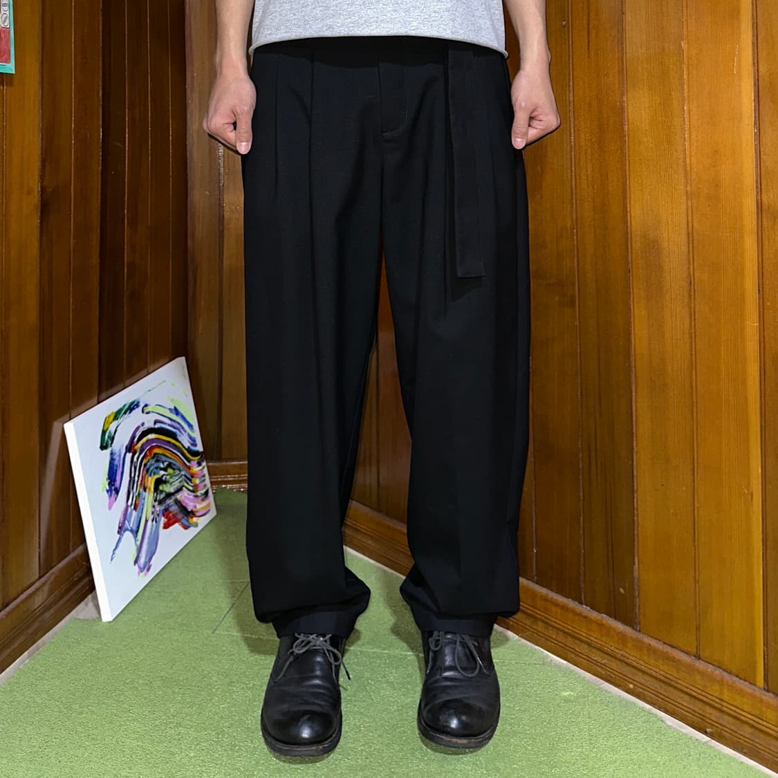 Attachment belted wool trouser slacks 상품이미지2
