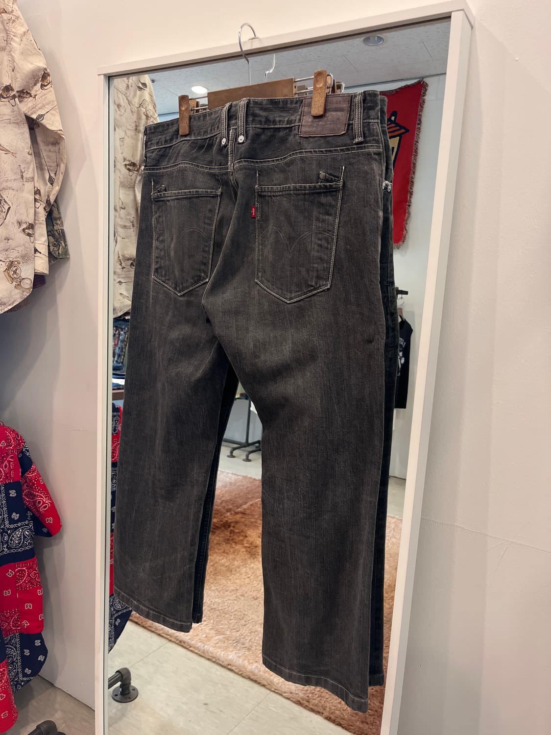 00s Levis 리바이스 흑청 데님 팬츠 (36inch) 상품이미지5