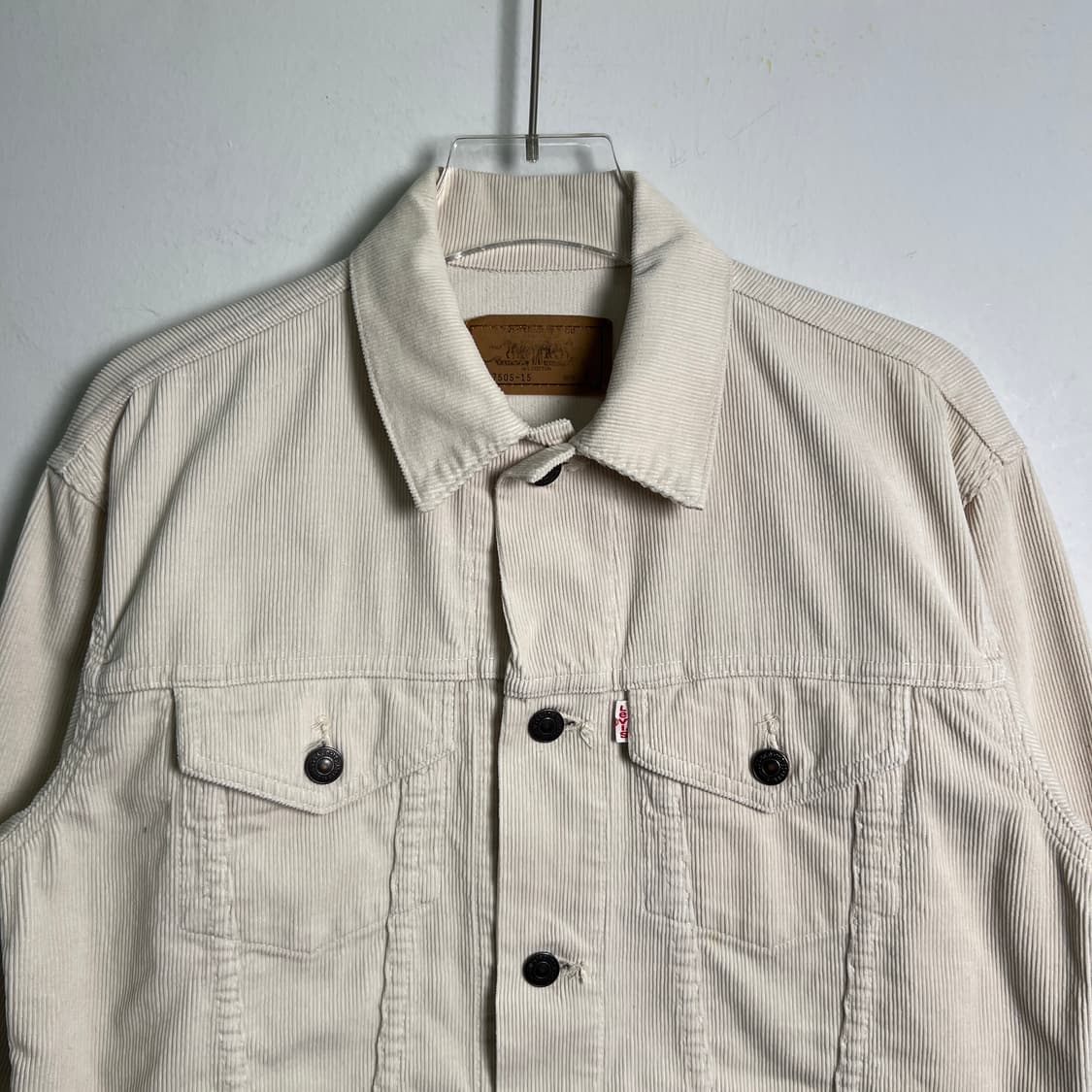 90's 리바이스 아이보리 코듀로이 트러커 자켓 M 상품이미지4