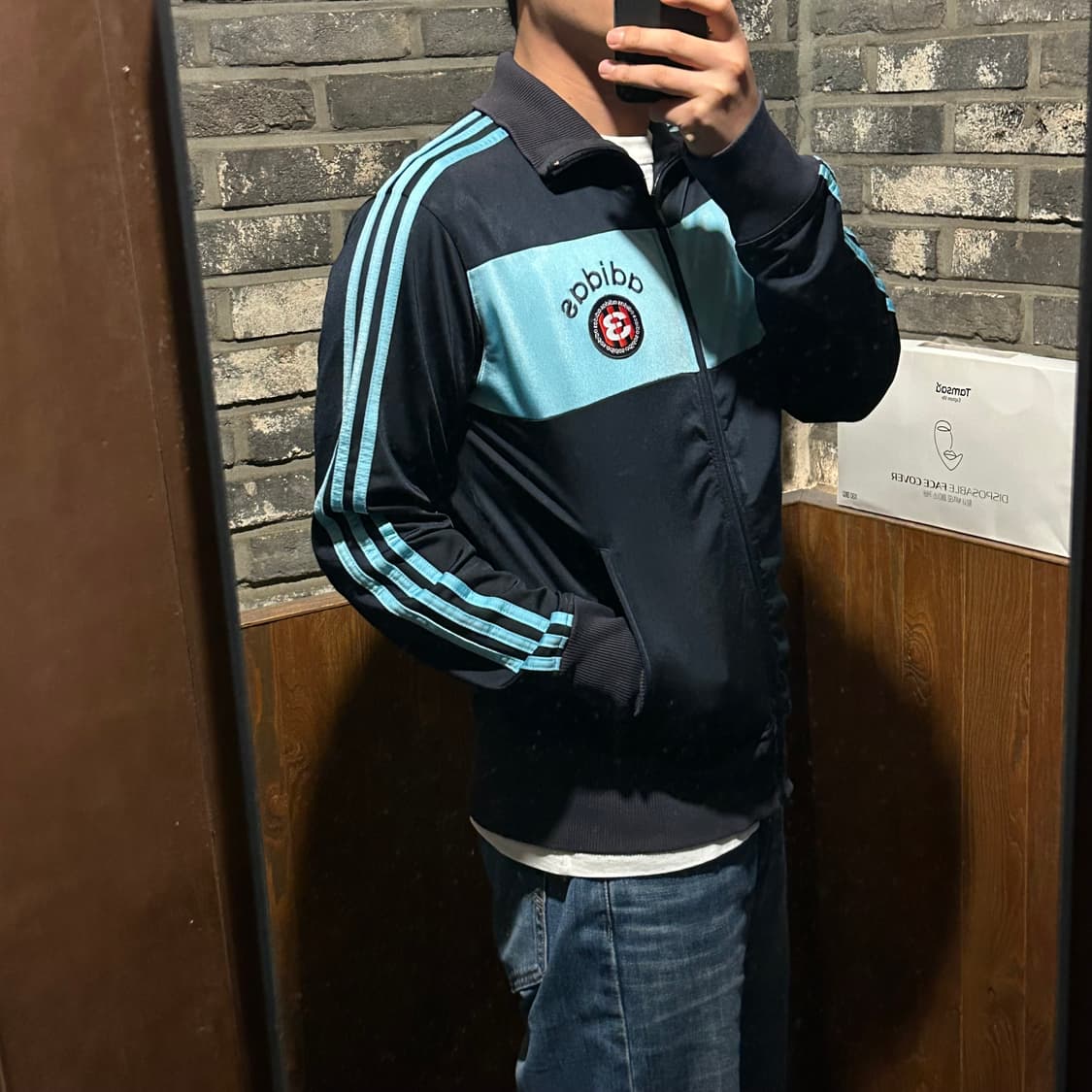 105) 아디다스 패치로고 삼선 져지 트랙탑 집업 상품이미지10