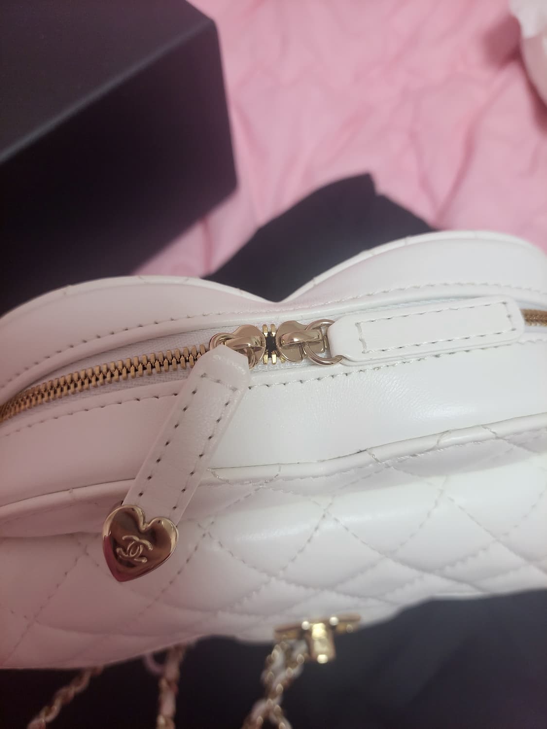 정품)급처상태좋음!샤넬 하트백 라지사이즈 이시영,모델아이린 가방 크로스백 상품이미지7