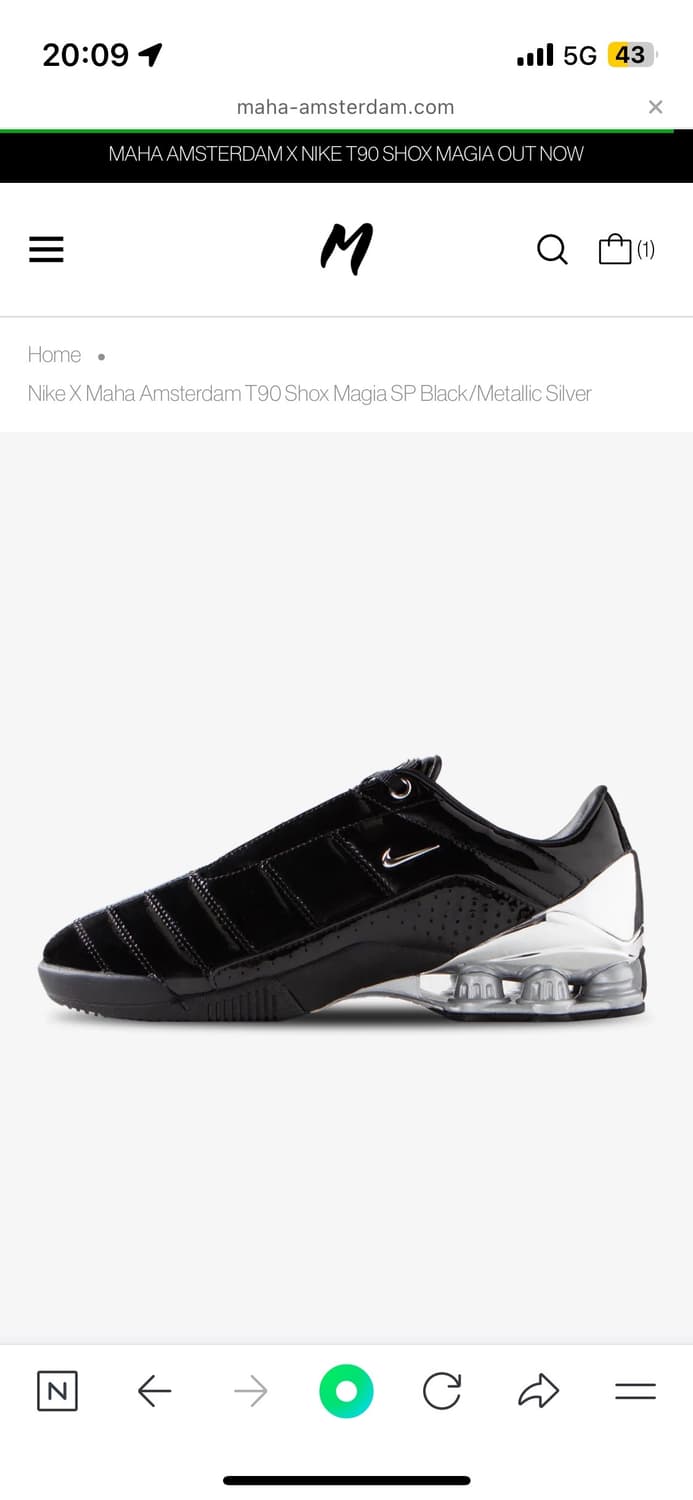 Nike X Maha Amsterdam T90 Shox Magia SP 상품이미지1