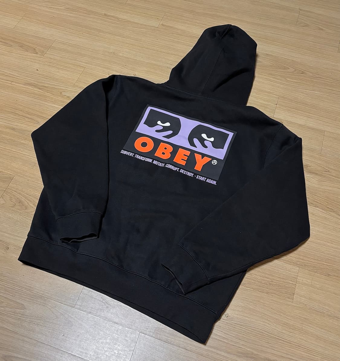 오베이 프리미엄 서번트 후디 후드티 블랙 상품이미지7