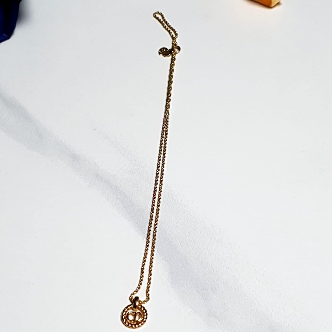 디올 CD 로고 금장 빈티지 목걸이 상품이미지5