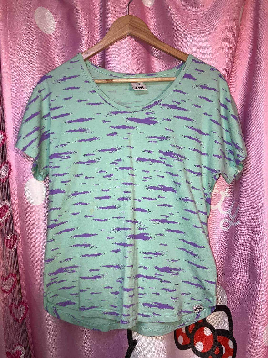 x-girl 민트 지브라 티셔츠 상품이미지1