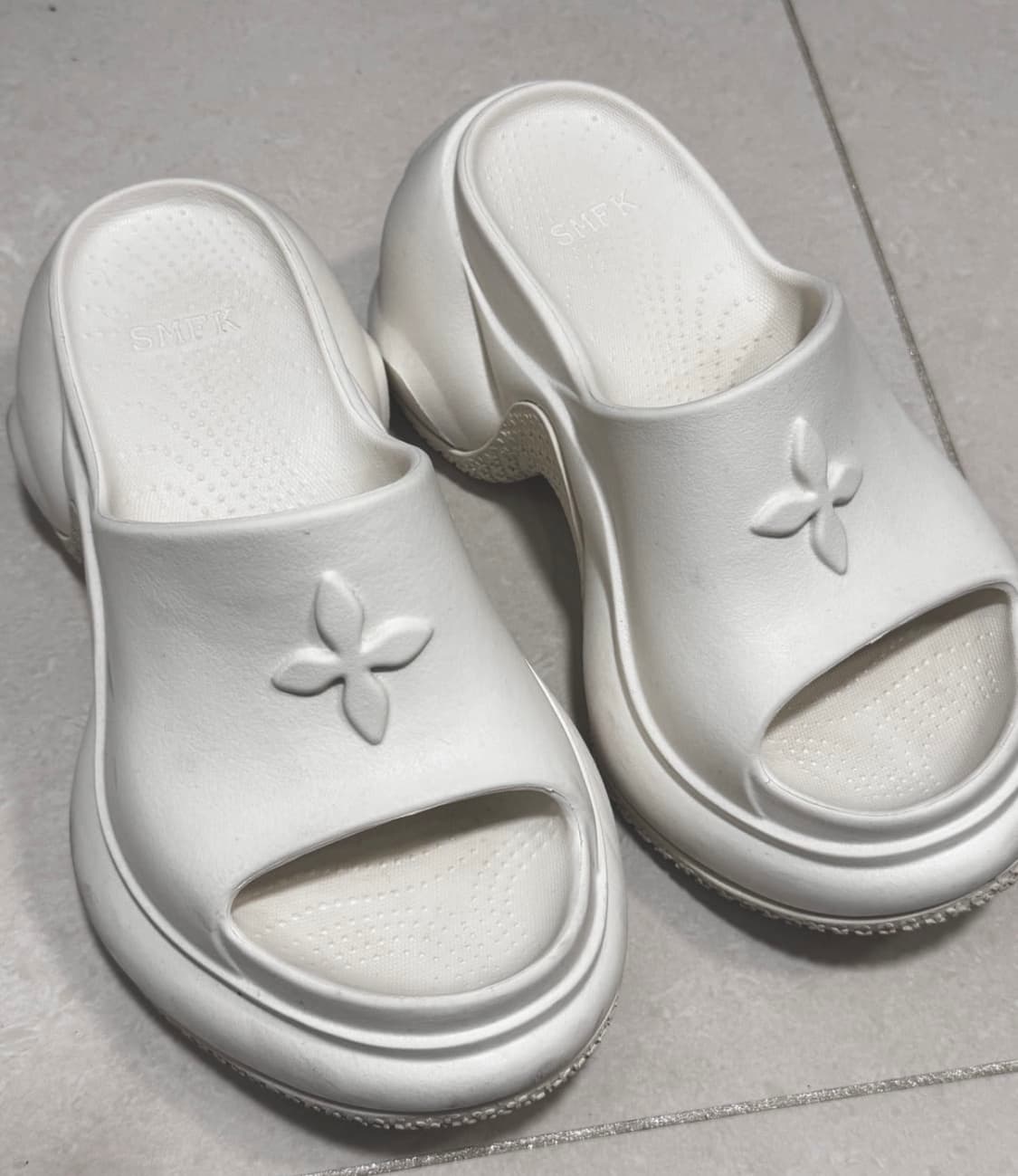 SMFK COMPASS WAVE 화이트 하이힐 범퍼 샌들 37 상품이미지6